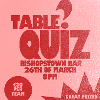 MTU Sports Table Quiz - Bishopstown Bar